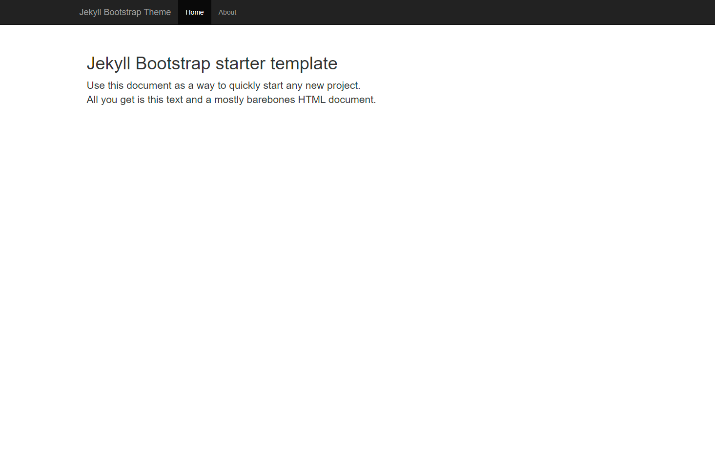 Screenshot Dr Jekyll's Bootstrap