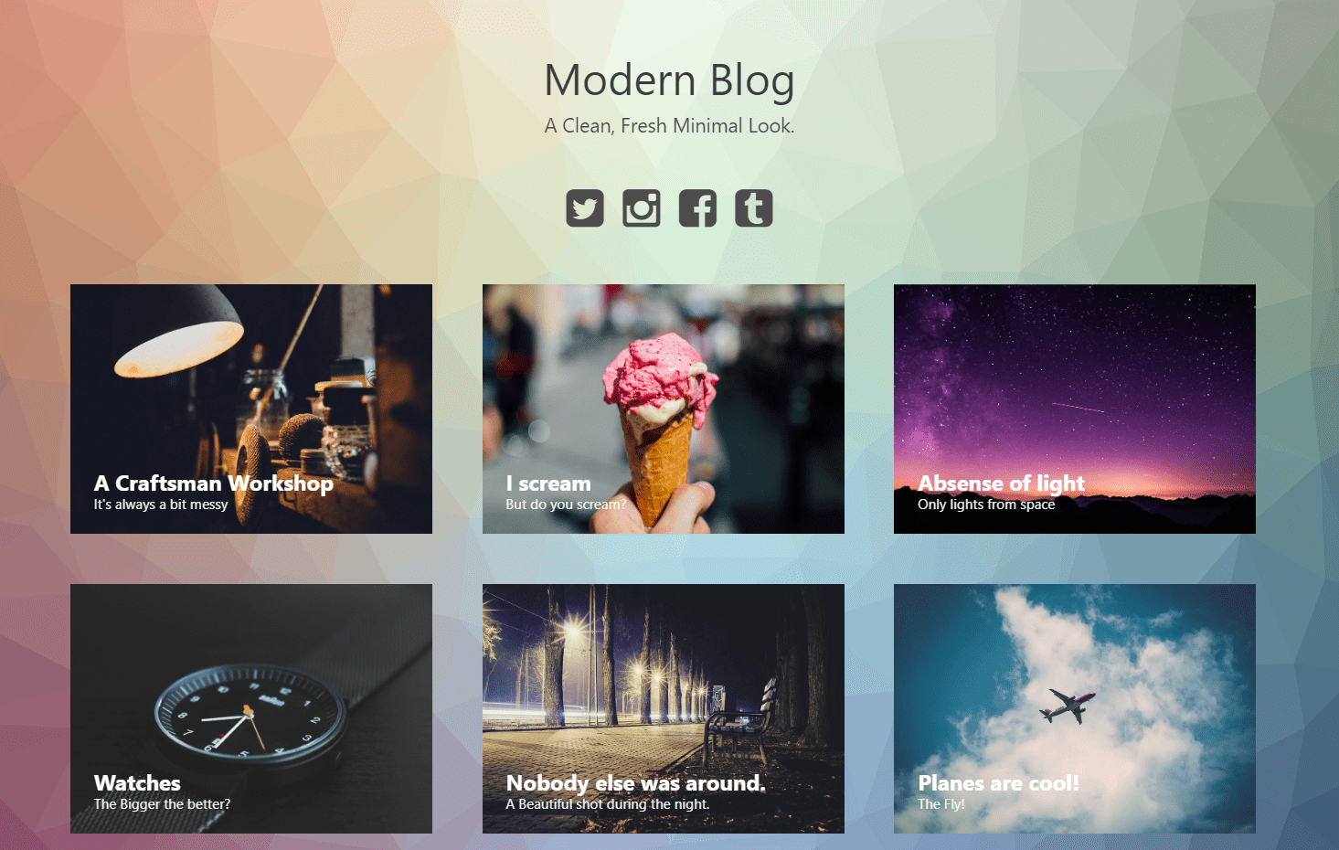 Screenshot ModernBlog