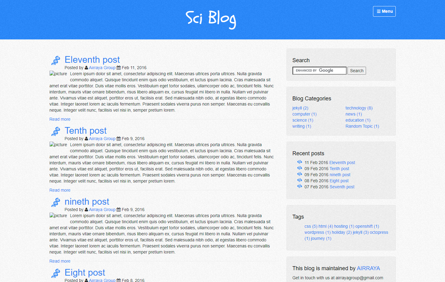 Screenshot Sciblog