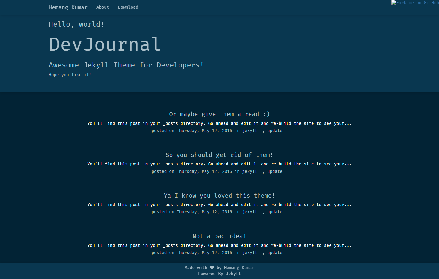 Screenshot DevJournal