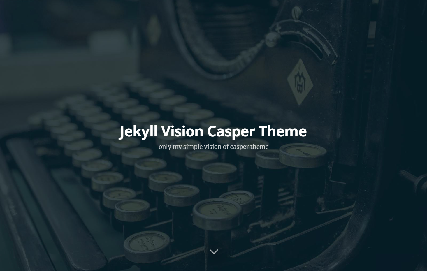 Screenshot Jekyll Vision Casper