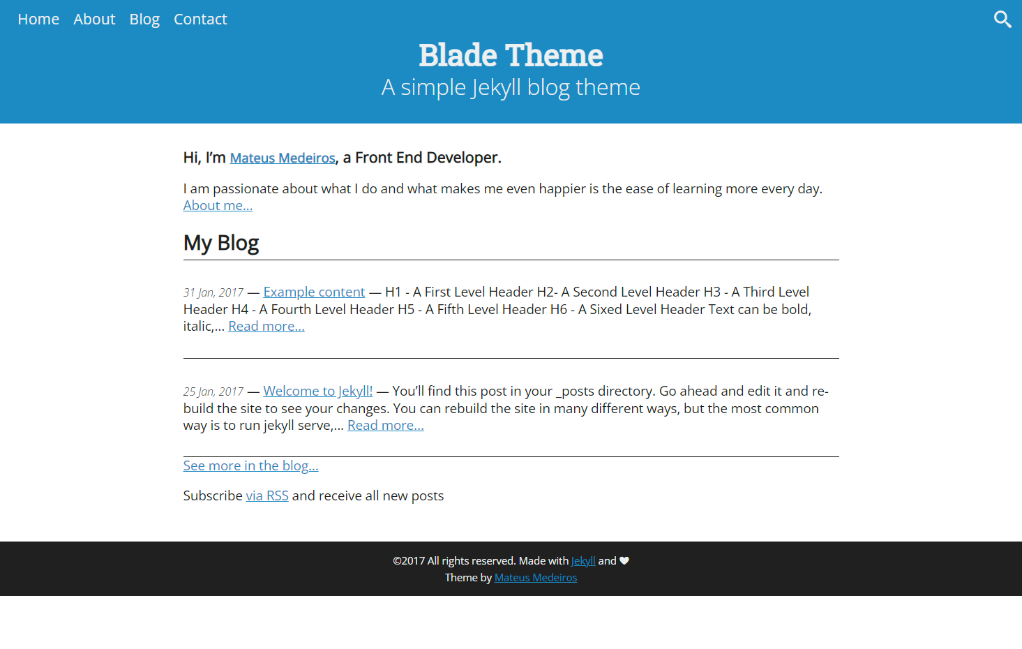 Screenshot Blade Theme