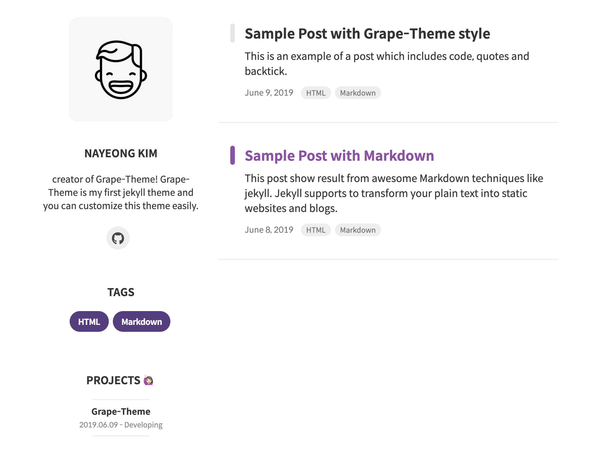 Screenshot Grape